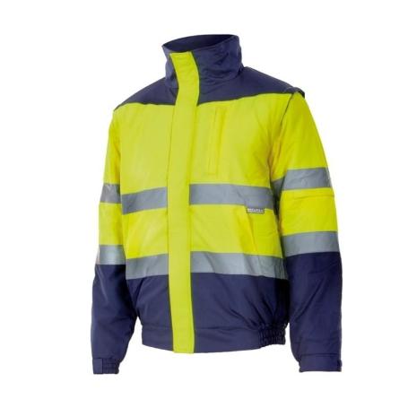CAZADORA ALTA VISIBILIDAD BICOLOR MARINO/AMARILLO FLUOR TALLA S-XXL ALTA VISIBILID AMRILLO MARINO TALLA XL
