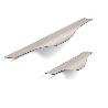 TIRADOR ALUMINIO NOMA L200 SP19 EFECTO INOX TALADROS A 128MM. PARA ATORNILLAR.