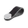 TIRADOR COLGANTE PIEL MODELO FLEXA 22X70 ACABADO NEGRO - CROMO DIST. AGUJERO COLGANTE 22X70