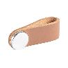 TIRADOR COLGANTE PIEL MODELO FLEXA 22X70 ACABADO MARRON - NEGRO DIST. AGUJERO COLGANTE 22X70
