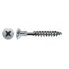 TORNILLO ROSCA MADERA CABEZA PLANA CON ORIFICIO PARA TAPON POZIDRIV ZINCADO LARGO 50NM DIÁMETRO 4.5MM (CAJA 1000)