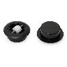 RODILLO FIJO RIDA D54-40 PLÁSTICO NEGRO  ARO Ø15 PLAST., CARGA 50KG RUEDA