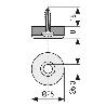 DESLIZANTE PTFE CON TORNILLO ACABADO GRIS MODELO CRATE Ø DIÁMETRO Ø25