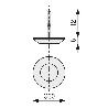 DESLIZANTE TEFLO CON BASE PTFE CON CLAVO (CAJA) Ø DIÁMETRO Ø30 (CAJA 200)