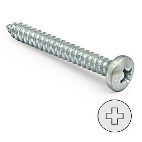 TORNILLO ROSCA METAL DIN 7981 ZINCADO LARG.R/CHAPA 9.5MM Ø ROSCA CHAPA 3.5MM (CAJA 1500)