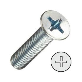 TORNILLO ROSCA METAL CABEZA PLANA DIN 965 ZINCADO METRICA M-8 LARGO 25MM