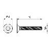 TORNILLO ROSCA METAL ALLEN DIN 7991 ACERO INOXIDABLE METRICA M-10 LARGO 60MM