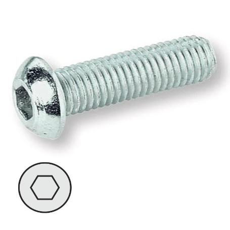 TORNILLO ROSCA METAL ALLEN ISO 7380  ZINCADO METRICA M-8 LARGO 35MM