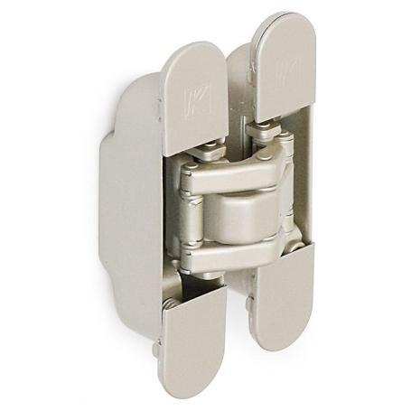BISAGRA INVISIBLE PARA PUERTA. MODELO ATOMIKA SLIM K-8060 ACABADO CROMO SATINADO