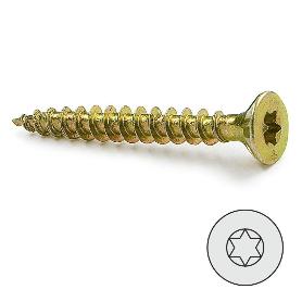 TORNILLO ROSCA MADERA CABEZA PLANA TORX LARGO 60MM DIÁMETRO 4.5MM (CAJA 250)