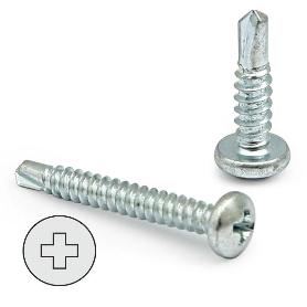 TORNILLO BROCA ROSCA CHAPA CABEZA REDONDA DIN 7504-N INOXIDABLE LARG.R/CHAPA 13MM Ø ROSCA CHAPA 4.2MM (CAJA 1000)