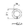 ARANDELA GROWER DIN 127-B ACERO CINCADO METRICA M-10 (CAJA 1000)