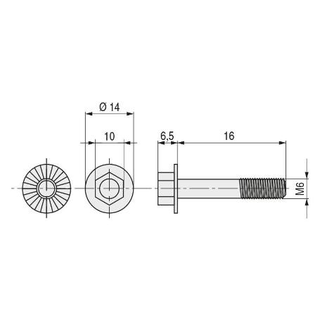 TORNILLO HEXAGONAL GRAFILADO 6921 ZINCADO. ELEGIR MÉTRICA Y LONGITUD. METRICA M-8 LARGO 40MM