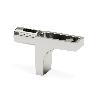 SOPORTE ESTANTE CRISTAL K-LINE ACABADO NÍQUEL