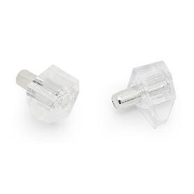SOPORTE ESTANTE SAFETI PLÁSTICO BLANCO/NEUTRO Ø3 / Ø5 ACABADO TRANSPARENTE Ø DIÁMETRO Ø5