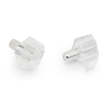 SOPORTE ESTANTE SAFETI PLÁSTICO BLANCO/NEUTRO Ø3 / Ø5 ACABADO TRANSPARENTE Ø DIÁMETRO Ø5