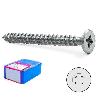 CAJA TORNILLO ROSCA MADERA CABEZA PLANA POZIDRIVE LARGO 55MM DIÁMETRO 4MM
