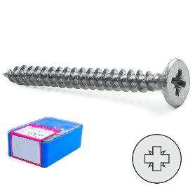 CAJA TORNILLO ROSCA MADERA CABEZA PLANA POZIDRIVE LARGO 100MM DIÁMETRO 5MM