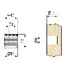 TUERCA NYLON BLANCO COTO M6 D11X13 PARA TALADRO 10MM. SIN RANURA EN LA CABEZA.