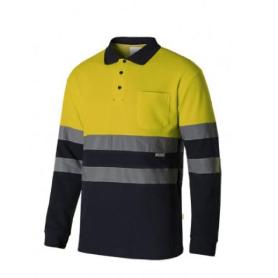 POLO ALTA VISIBILIDAD BICOLOR 55% ALGODON VARIOS COLORES TALLA S-XXL ALTA VISIBILID AMRILLO MARINO TALLA XXL