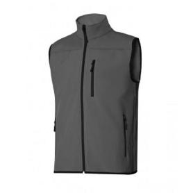 CHALECO SOFT SHELL ELASTICO VARIOS COLORES TALLA S-XXL COLOR ROPA GRIS CLARO TALLA M