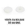 MODELO GOZO TAPA EXCÉNTRICA EMBELLECEDORA Ø17 FORMATO BOLSA 500 UNIDADES ACABADO BLANCO