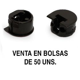 SOPORTE CAZOLETA LUNA (50 UNIDADES) ACABADO NEGRO