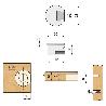 SOPORTE CAZOLETA LUNA (500 UNIDADES) ACABADO MARRÓN