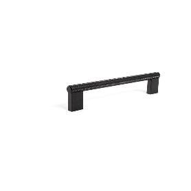 TIRADOR ALUMINIO GRAF MINI ACABADO NEGRO CEPILLAD DIST. AGUJERO DIST. 160MM.