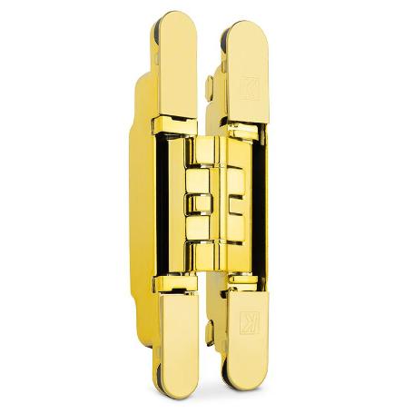 BISAGRA OCULTA K2460 PARA PUERTAS DE MADERA - ACABADOS NEGRO, ORO Y CROMO SATINADO ACABADO ORO (CAJA 2)
