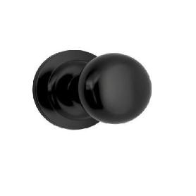 POMO PUERTA CHATO OPACIO D67 NEGRO MATE BASE DIAMETRO 85MM.