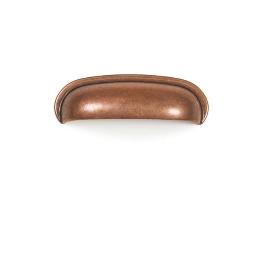 TIRADOR ZAMAK CONCHA AURA ACABADO COBRE ANTIGUO DIST. AGUJERO DIST. 64MM.