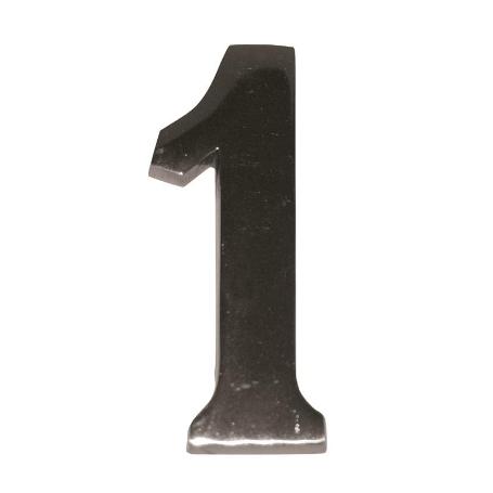 NÚMEROS PARA PUERTA DEL 1 AL 9. 10CM. ELEGIR NÚMERO Y ACABADO. NÚMERO UNO ACABADO NÍQUEL MATE