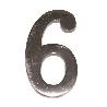 NÚMEROS PARA PUERTA DEL 1 AL 9. 10CM. ELEGIR NÚMERO Y ACABADO. NÚMERO SEIS ACABADO NÍQUEL MATE