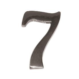 NÚMEROS PARA PUERTA DEL 1 AL 9. 10CM. ELEGIR NÚMERO Y ACABADO. NÚMERO SIETE ACABADO NÍQUEL MATE