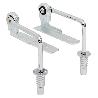 LEO SET MECANISMO RECLINABLE CABECERO 45/60 POSICIONES ACABADO CROMO POSICIONES 90º - 180º