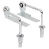 LEO SET MECANISMO RECLINABLE CABECERO 45/60 POSICIONES ACABADO CROMO POSICIONES 90º - 180º