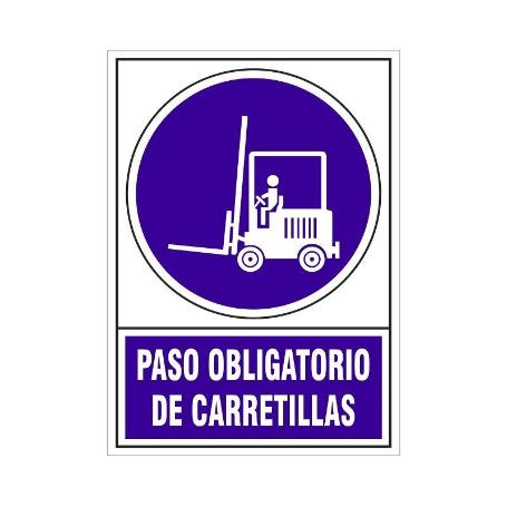 SEÑAL 657 PLAS.295X210PASO.OBL.CARRET. PASO OBLIGATORIO DE CARRETILLAS