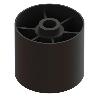 PATA PLASTICO TIKA D44 H40 NEGRO