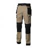 PANTALON BICOLOR CANVAS STRETCH CON BOLSILLOS FLOTANTES VARIOS COLORES TALLA S-XXL ROPA BICOLOR BEIGE NEGRO TALLA S