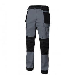 PANTALON BICOLOR CANVAS STRETCH CON BOLSILLOS FLOTANTES VARIOS COLORES TALLA S-XXL ROPA BICOLOR GRIS NEGRO TALLA XX