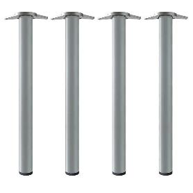 JUEGO DE 4 PATAS MODELO NEIVA PARA MESA 60Ø H710 ACABADO GRIS METAL