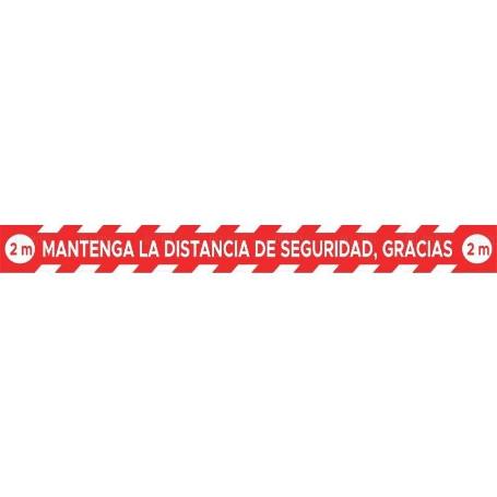 ADHESIVO SUELO 1000X1000MANT.DIST.SEG MANTENGA LA DISTANCIA DE SEGURUDAD