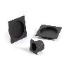 KIT TIRADORES CUADRADAS PTA.CORRED. NEGRO MADERA NEGRO MATE