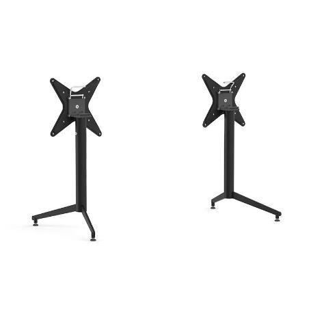 JUEGO PATA PLEGABLE DOBLE DARKA H710 NEGRO TUBO D60MM. PARA TABLERO MESA MAX.800X2000