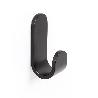 PERCHA TOK 25X65X30 NEGRO MATE  CON ADHESIVO 3M. RESISTENCIA 3KGS.