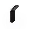 PERCHA TIK 25X80X30 NEGRO MATE  CON ADHESIVO 3M. RESISTENCIA 3KGS.