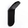 PERCHA TIK 40X125X47 NEGRO MATE  CON ADHESIVO 3M. RESISTENCIA 5KGS. (CAJA 6)