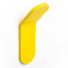 PERCHA TIK 40X125X47 AMARILLO  CON ADHESIVO 3M. RESISTENCIA 5KGS. (CAJA 6)