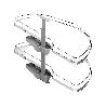 BANDEJA DESLIZANTE MODELO DOLPHIN-I ACABADO CROMO/BLANCO MANO DERECHA PUERTA 500